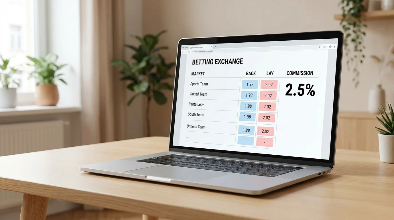 Exchange account screen showing a commission rate setting