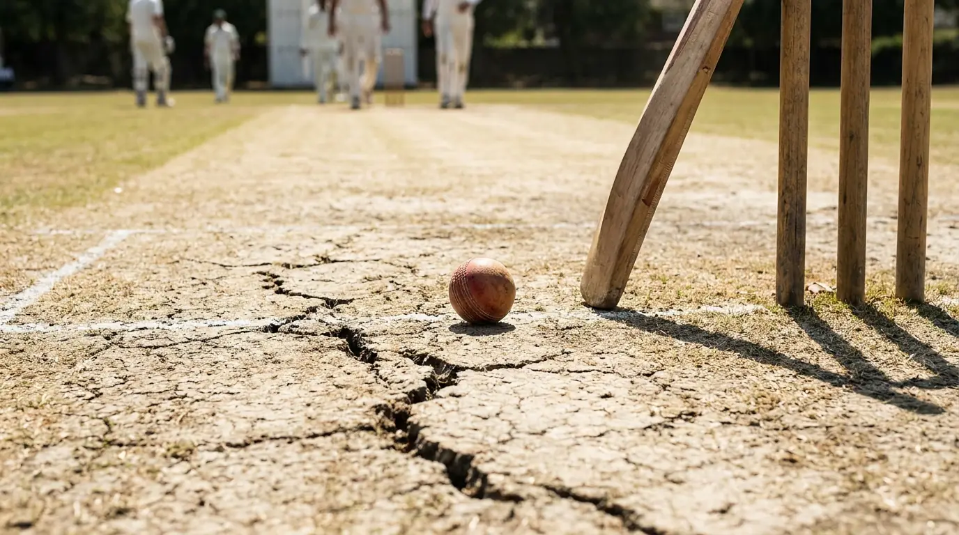 Dry dusty cricket pitch likely to take spin