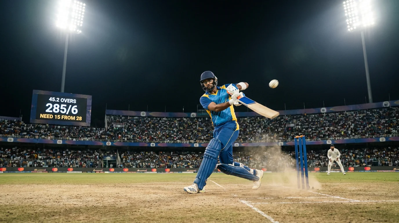 ODI batsman accelerating during a second-innings chase