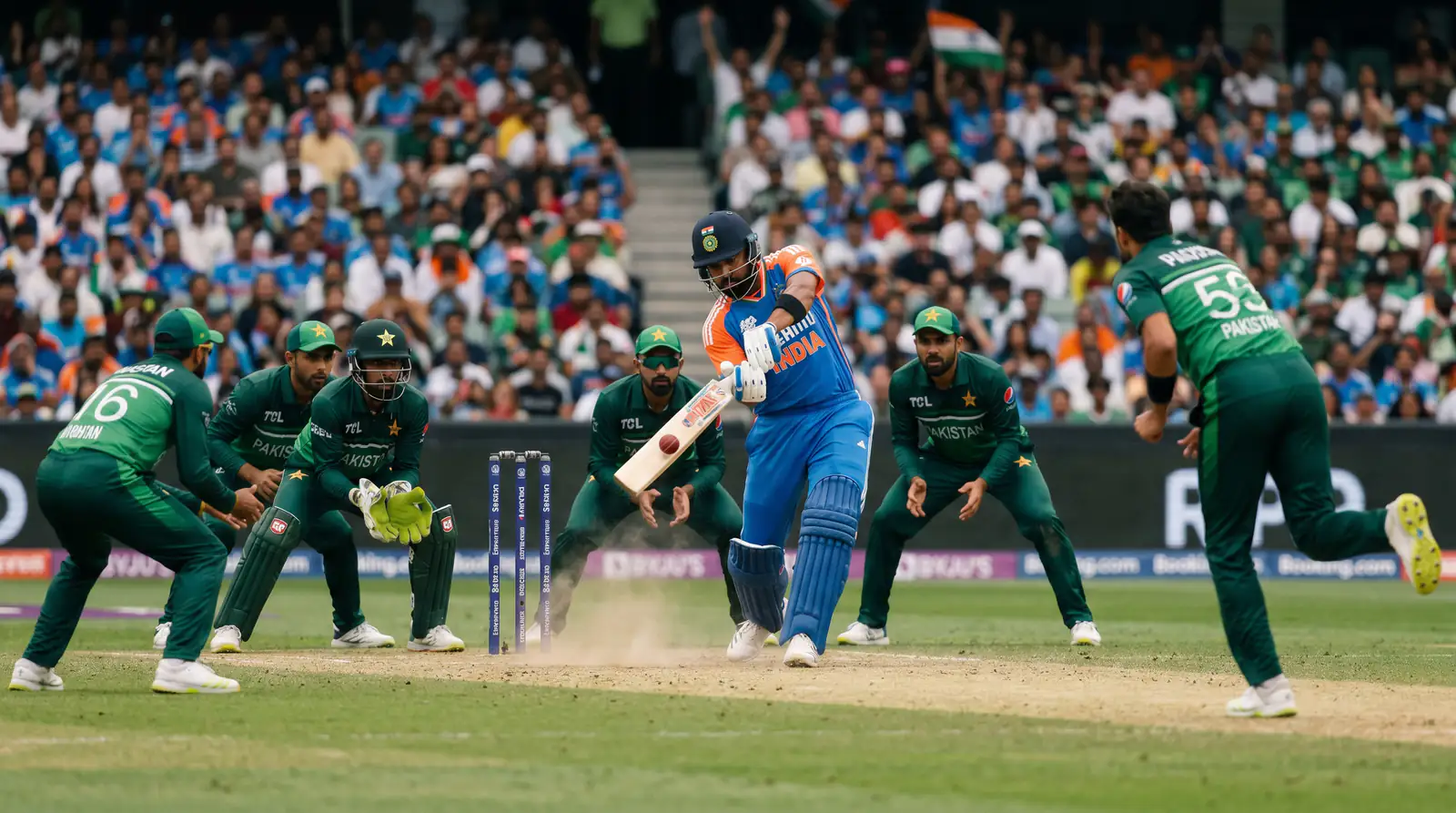 ODI powerplay with attacking field and fielders inside the ring