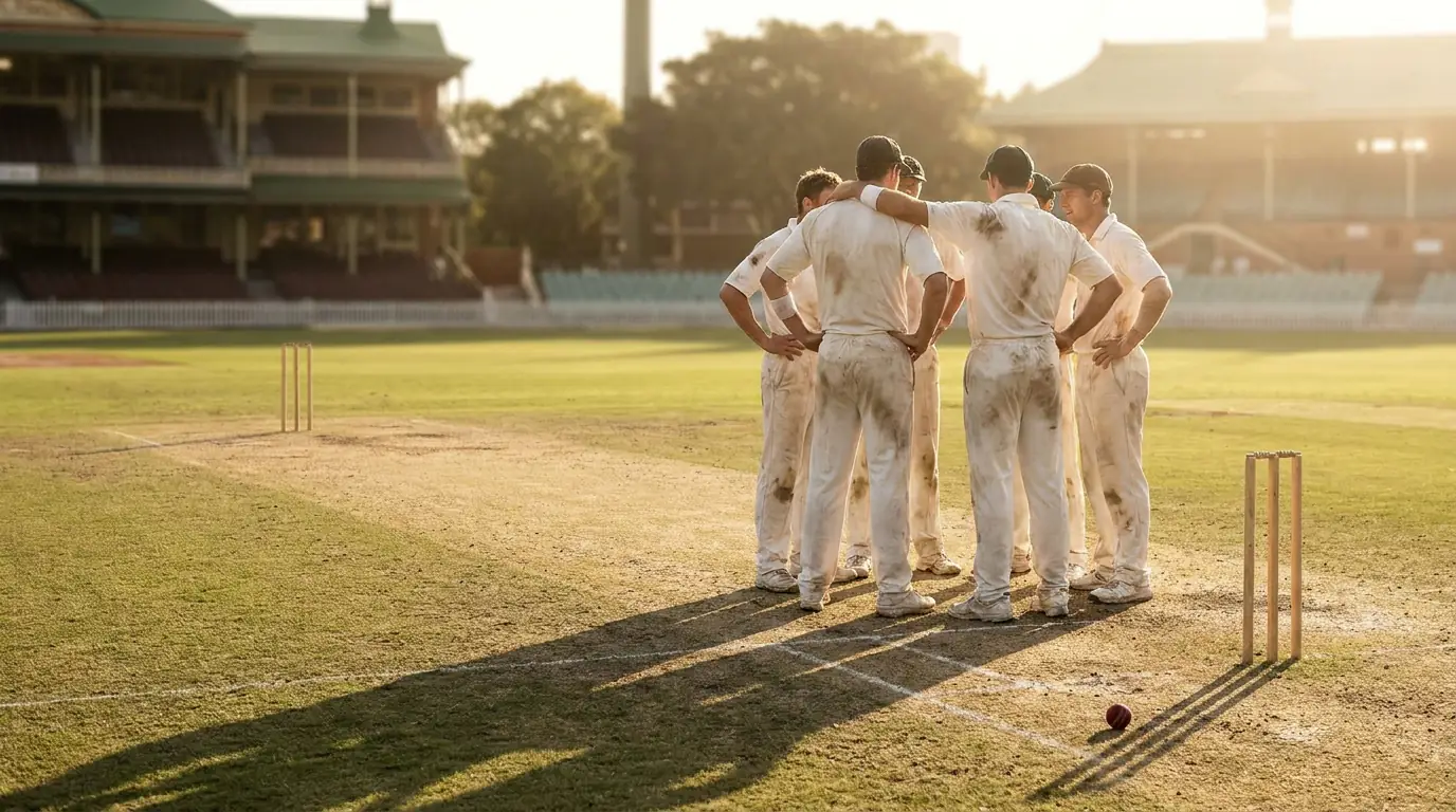 Tired Test bowlers regrouping during a long innings