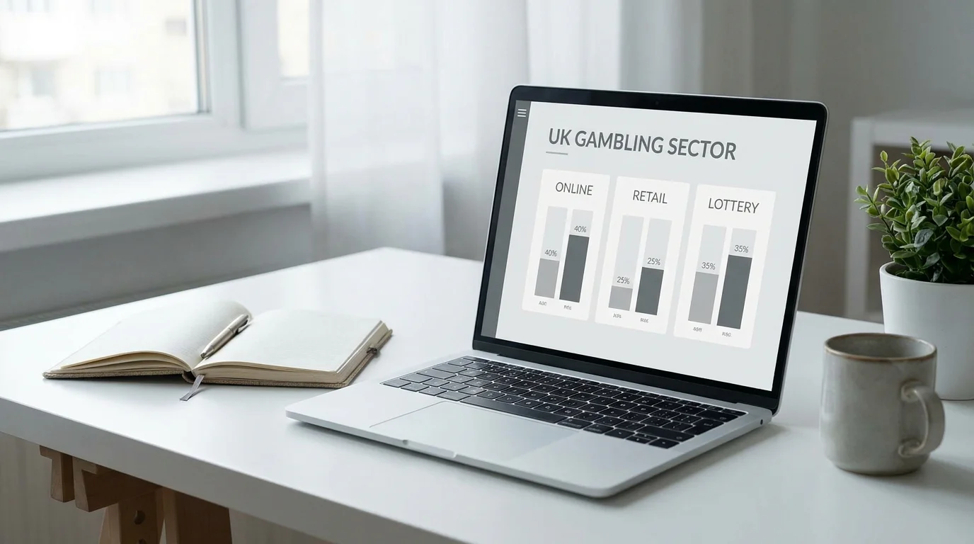 Clean dashboard illustrating UK gambling market data