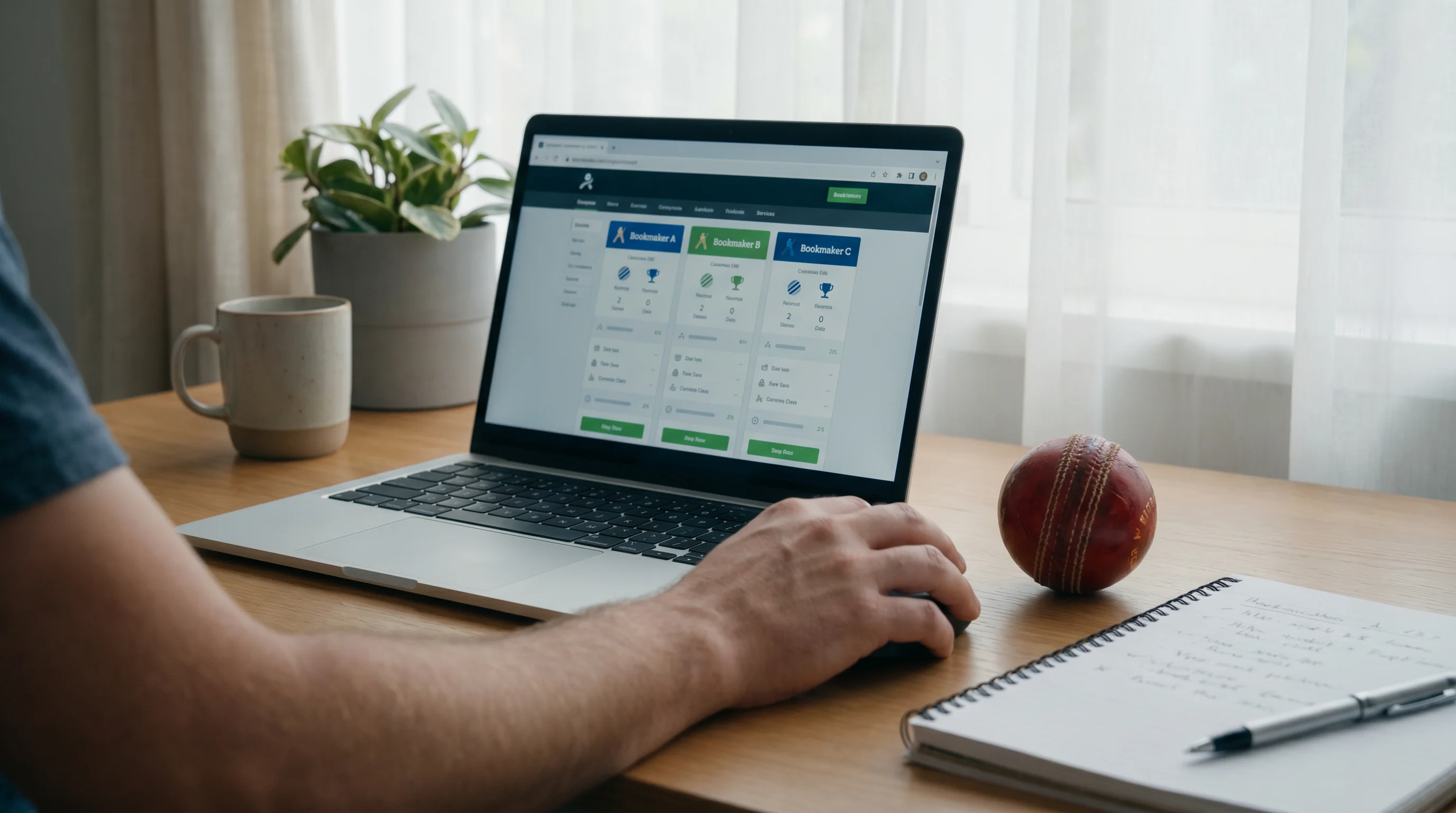UK punter comparing bookmakers on a laptop